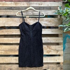 A.U.W Secret Charm Black Lace Bodycon Dress
